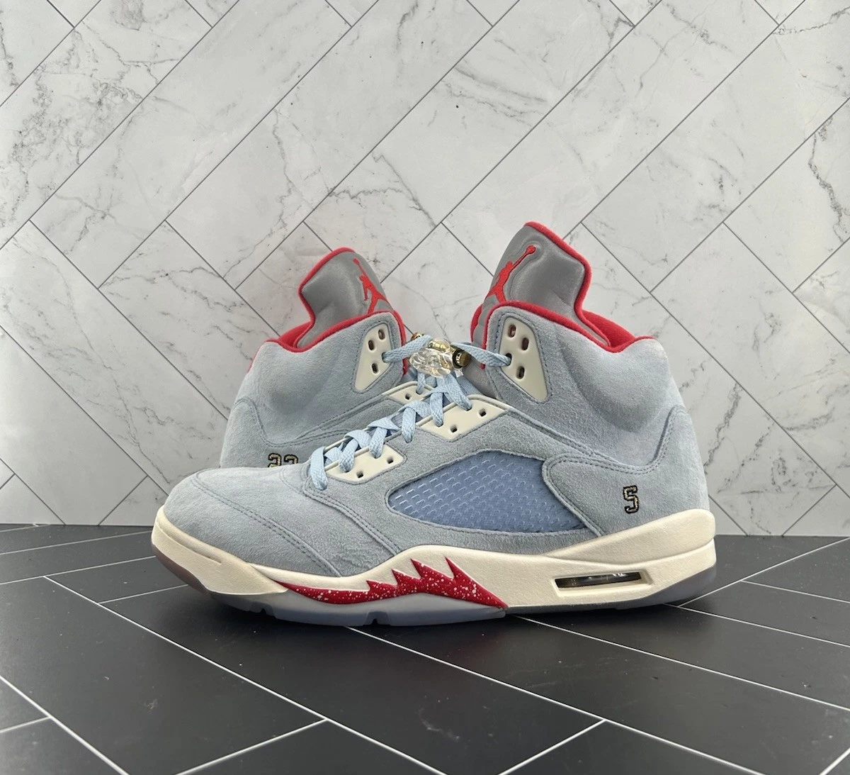 【世界限定7000足】エア ジョーダン5  trophy room ice blue Jordan 5 Retro Trophy Room Ice Blue Men's - CI1899-400 - US