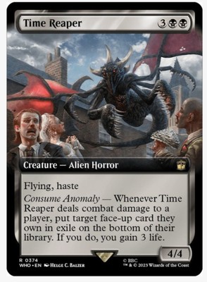Time Reaper (Foil Extended Art) | MTG Doctor WHO | Rare EDH Commander | NEW NM+