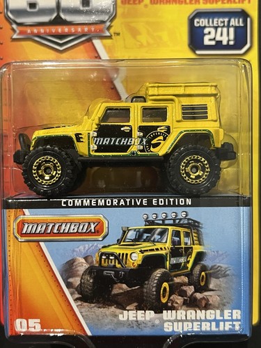 Matchbox 60th Anniversary Yellow Jeep Wrangler Superlift 5/24 Die Cast 1:64 - Picture 2 of 5