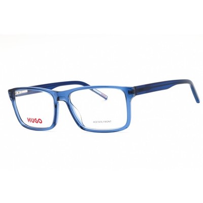 Hugo Men's Eyeglasses Blue Acetate Rectangular Full Rim Frame HG 1262 0PJP 00