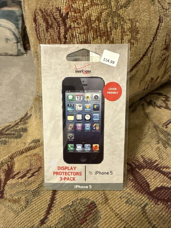 Display Protectors 3-Pack for iPhone 5 (Verizon Wireless, Cover Friendly) NEW