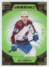 2022-23 Upper Deck Credentials Neon Green /75 Nathan MacKinnon  Colorado