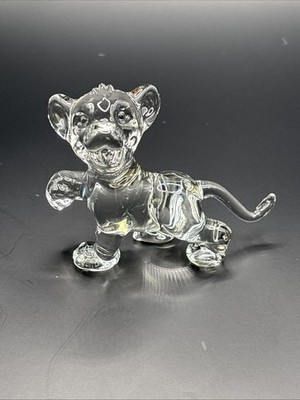 DISNEY THE LION KING SIMBA GLASS FIGURE FIGURINE SMALL
