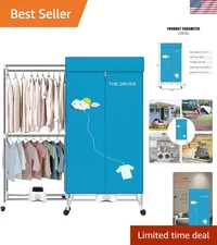 Space-Saving Electric Clothes Dryer - 110V Stackable, 15kg Stainless Steel