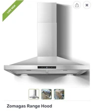 Zomagas 30-inch Stainless Steel Built-In Range Hood Kitchen Vent #TB1370