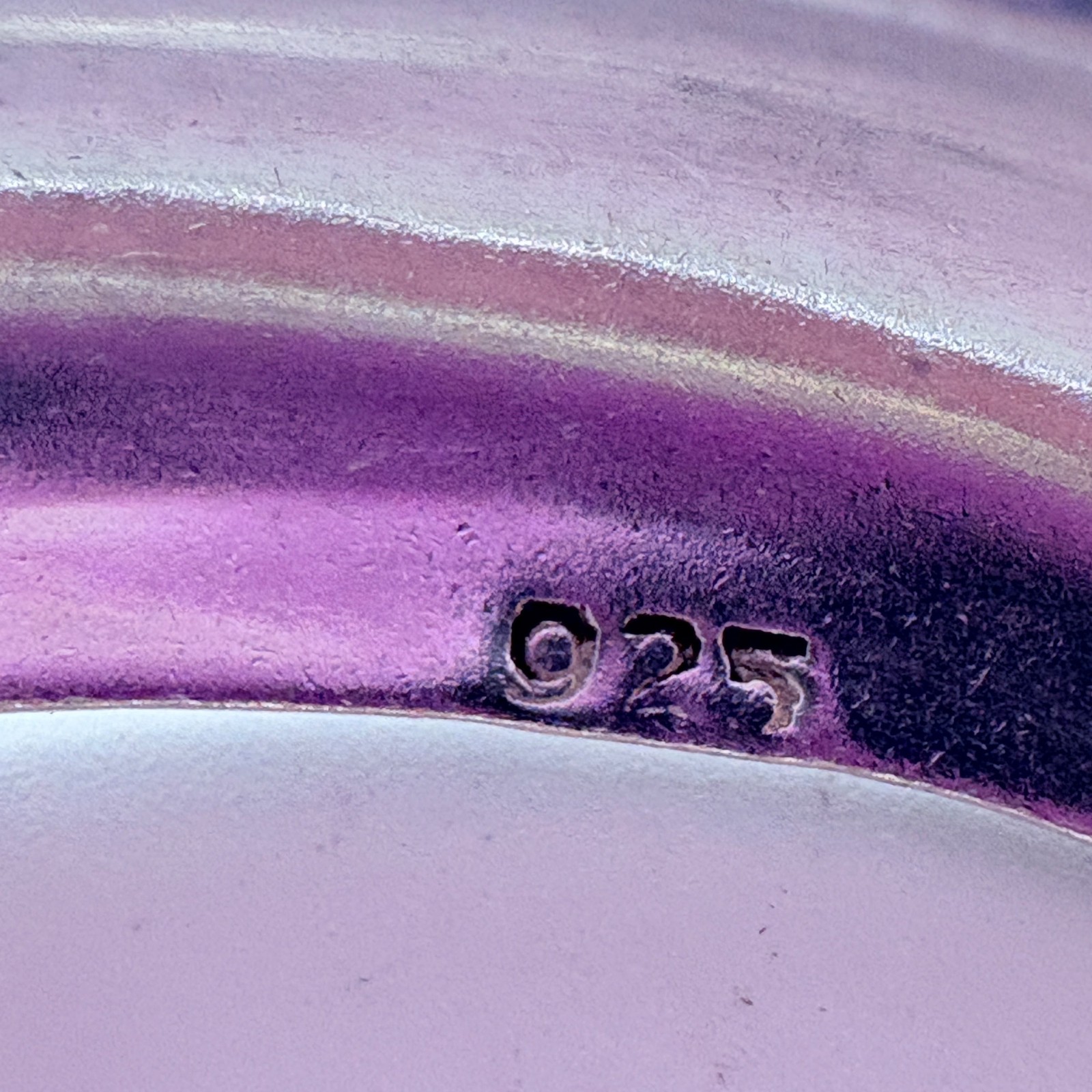 VTG  Solid Sterling Silver 925 Wide Cuff Bracelet… - image 6