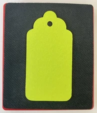 Sizzix Large Red Original Die Cutter ~ TAG, SCALLOP ~ Card Craft Paper Tags Cut