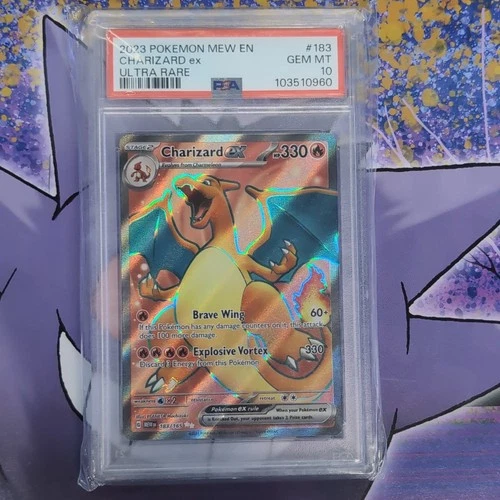 Pokémon Charizard ex Ultra Rare Holo 183/165 SV 151 English 2023 PSA 10