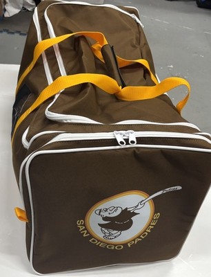 San Diego Padres Team Issued Used Travel Equipment Bag - Brown Gold MLB