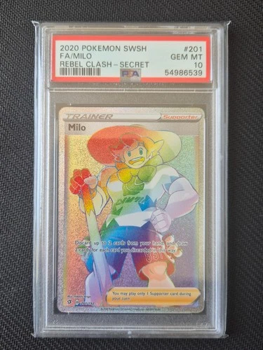 PSA 10 - SWSH Rebel Clash - Milo - 201/192 - Hyper Secret Rare