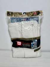 NEW Vintage Wilson Mens Cushioned Crew Socks 6pk Sz 6-12 Extreme Performance
