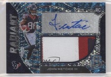 2022 Panini Spectra Neon Blue Prizm 11/50 John Metchie III Patch Auto 0q84
