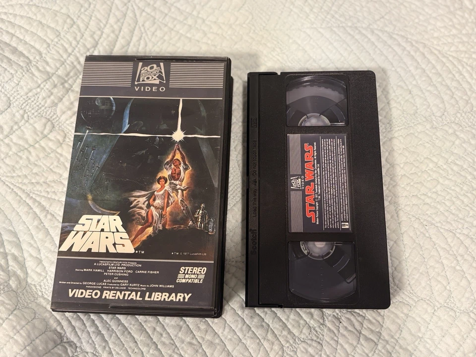 Star Wars Video Rental Library VHS 1st Edition Matching Serial Numbers Rare 1982 Foto 4 de 4