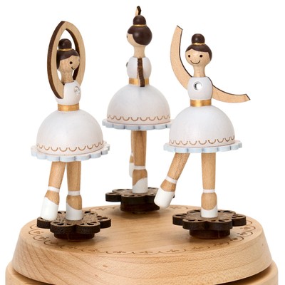 Wooderful life Wooden Music Box ballerina Swan Lake cute Sanrio