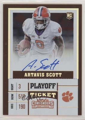 2017 Contenders Draft Picks Variation Playoff Ticket 3/15 Artavis Scott Auto b9e