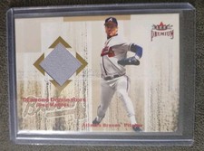 2001 FLEER PREMIUM GREG MADDUX DIAMOND DOMINATORS GAME WORN RELIC CARD BRAVES