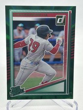 2025 Panini Donruss Rated Prospects Christian Moore #145 Green Laser (RC)