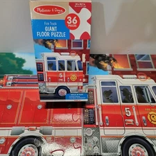 Melissa & Doug Fire Truck Giant Floor Puzzle 36 Pieces 34’’ x 22.7''