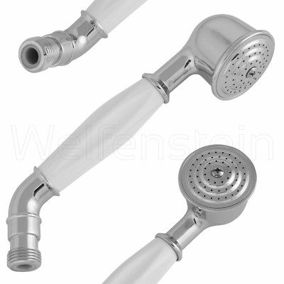 Welfenstein Nostalgie Handbrause Set – Messing Verchromt Mit Keramikgriff