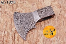 CUSTOM MADE FORGED DAMASCUS STEEL AXE HEAD HATCHET INTEGRAL VIKING TOMAHAWK 1095