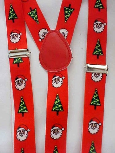 Tirantes de Navidad Niños Santa Árbol de Navidad Ajustable Clip-on Por Rue 21 Nuevo - Imagen 3 de 6