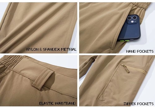 Men's Outdoor Hiking Pants Quick Dry Ripstop Cargo Work Casual Fishing Trousers - Picture 8 of 12