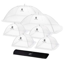 PiciniKing NEW Set of Mesh BBQ RECEPTION Umbrellas 6-Included 2 XL  4Med  Bag