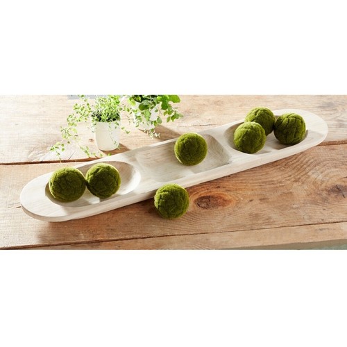 Mud Pie E1 Home Farmstead Paulownia Wood Large Divided Tray 9x41in 40700243 - Picture 3 of 3