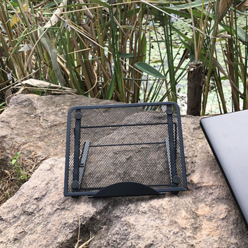 Adjustable Mesh Laptop Stand for Bed or Desk with Ventilation  