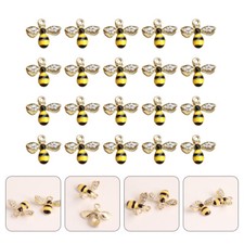 20 Pcs Bee Necklace Pendants Bracelet Charms Animal Tiny Flat .