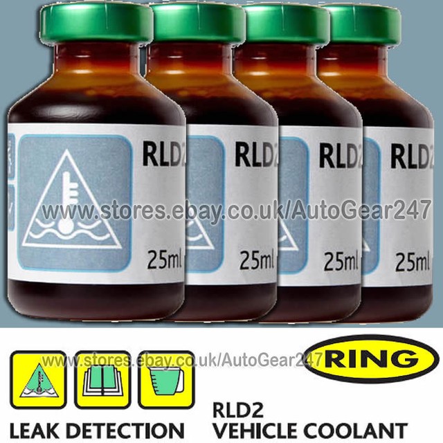 4 X 25ml UV Dye RLD2 UV Leak Detection Dye For Cooling Antifreeze