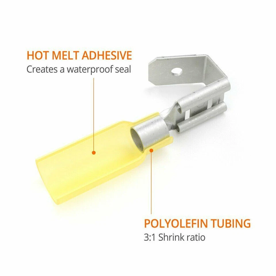 Heat Shrink Piggy Back Connectors AWG 22-10 Gauge Electrical Wire Terminals - Image 4 of 4