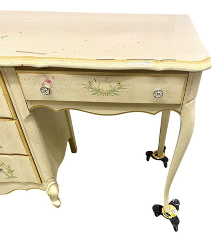 French Provincial Solid Wood Writing Desk Dresser Dressing Table Table Vintage g - Picture 3 of 18