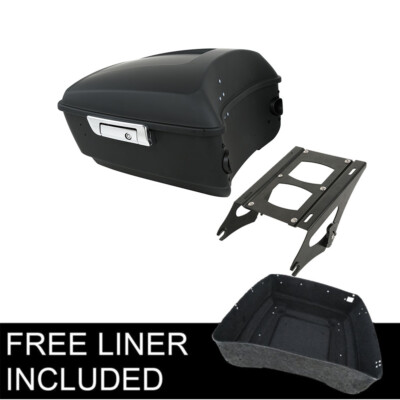 Matte King Trunk Two Up Mount Rack Fit For Harley Touring Tour Pak Pack 2014-up