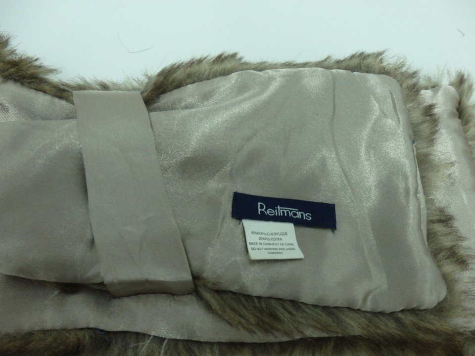 Brown Beaver Faux Fur Collar Scarf For Winter Coat Jacket 26742 eBay