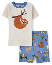 Gymboree NEW Boys 4T Gymmies Hanging Sloth Shortie Pajamas