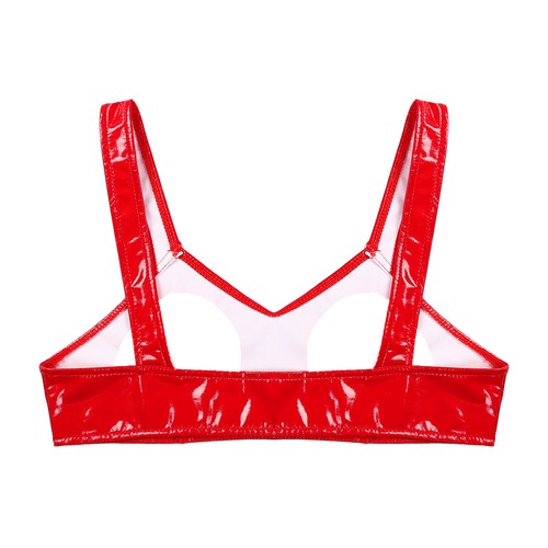 Wetlook Open Cup Shelf Bra Sexy Women Lingerie Bralette Bra Top Wire-free Bra - Picture 19 of 43