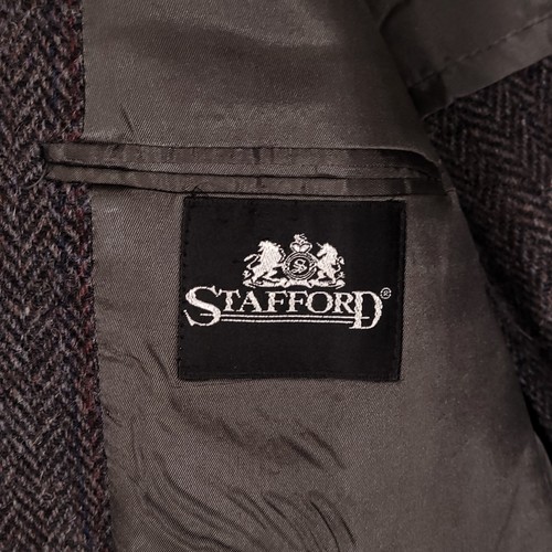 Vintage Stafford Harris Tweed Scottish Wool Men's 46 2 Button Sport Coat - Picture 3 of 10