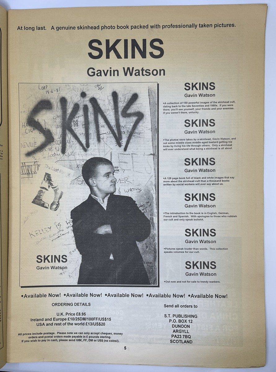 Skinhead Times newspaper 15 Oct - Dec 1994 UK Oi! Punk Ska George