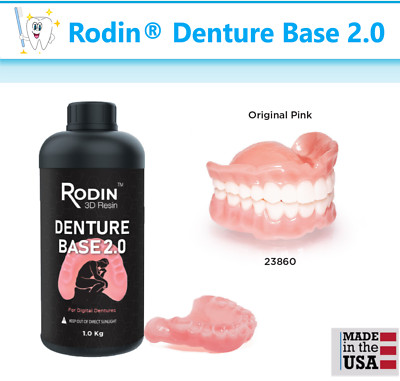 Dental Rodin Denture Base 2.0 Original Pink,  3D Printer Resins Class II, 23860