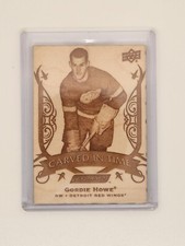 19/20 UD Engrained Carved in Time Gordie Howe