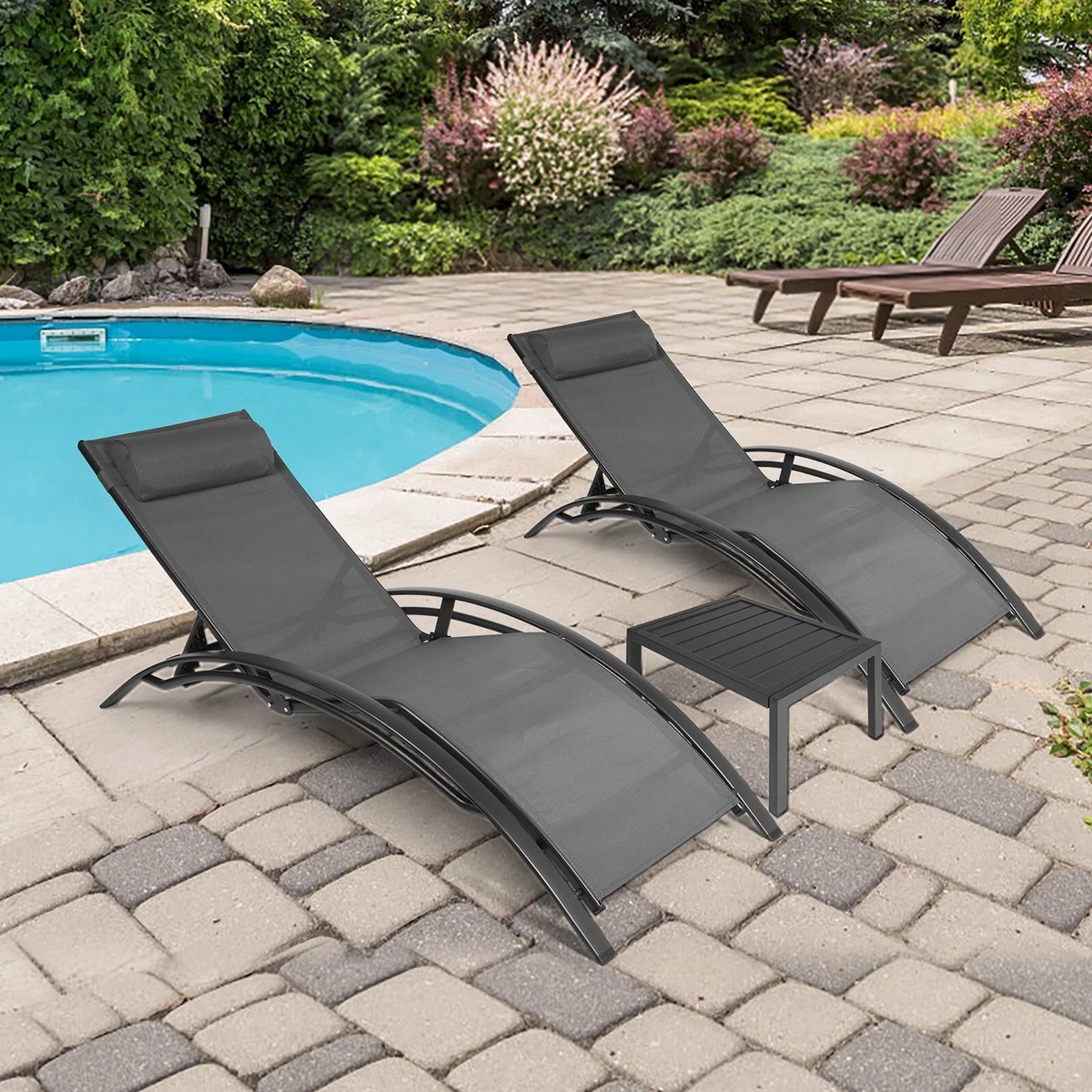 Outdoor chaise lounge 2024 300 lb capacity