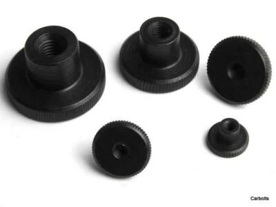 CARBOLTS Knurled Thumb Nuts Black Stainless Steel Hand Grip Knobs M3 M4 M5 M6 M8
