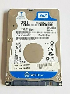 500 GB SATA Western Digital WD5000LPVX-08V0TT2 5400rpm 8MB HDD 2.5" Festplatte