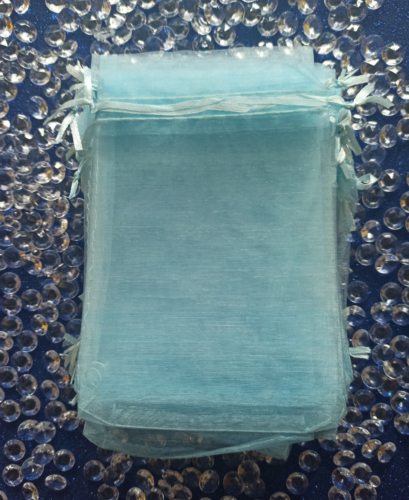 5 x organ bags light blue 14 cm bag gift bag mink leaks - Picture 1 of 3