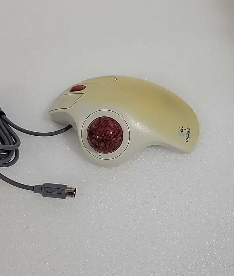 Logitech TrackMan Marble+ T-CL13 Trackball Mouse (Wired, PS/2) Vintage Rare - Image 2 of 4
