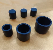 Black Round Silicone Rubber Plugs Dia 32.5mm~78.5mm End Cover Caps For Pipe Tube