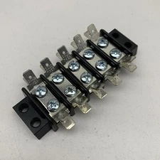 Beau 21 Double Row Barrier Terminal Block w/2-Blade Contacts 5-Circuit/Pole/Wire