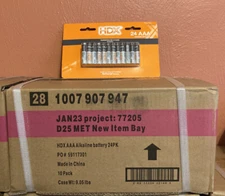 HDX AAA Alkaline Battery 1 Box (10 24 pks) 240 Total NEW SEALED