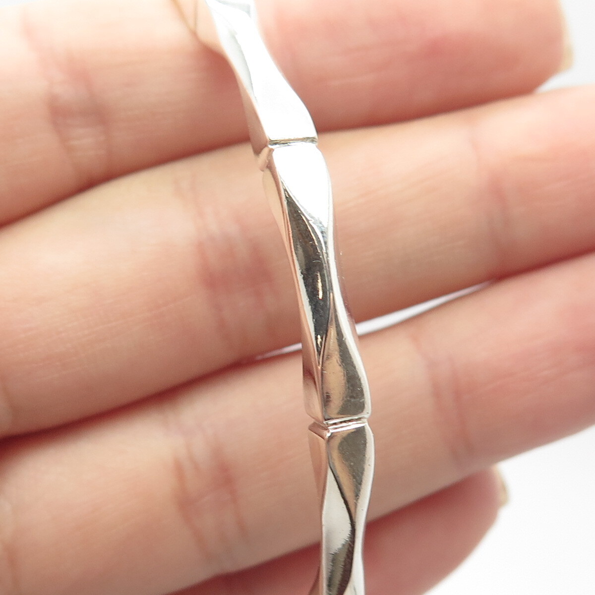 アクセサリー Sterling Silver Bamboo Bangle Vintage s-l400.jpg